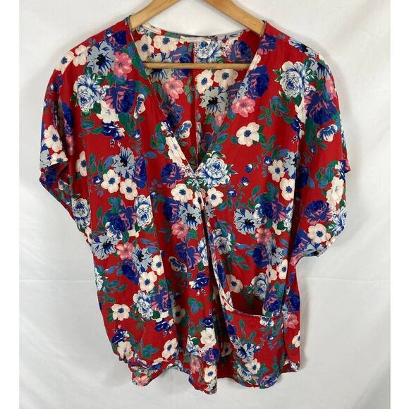 Whisper Floral V Neck Blouse size 2xl - Picture 1 of 4